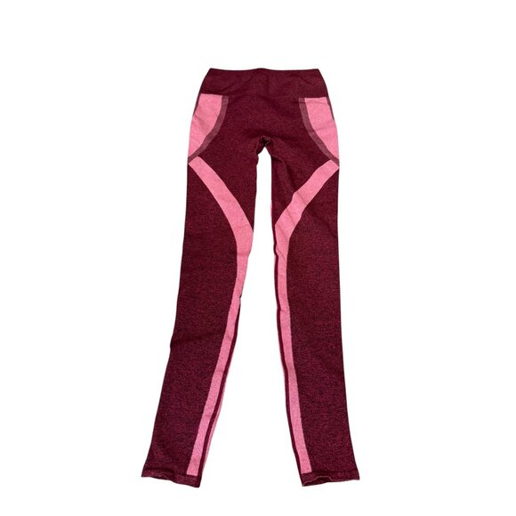 Fabletics PowerHold Seamless Two-Piece Set Pink & Burgundy Colorblock | Size M - Picture 8 of 10